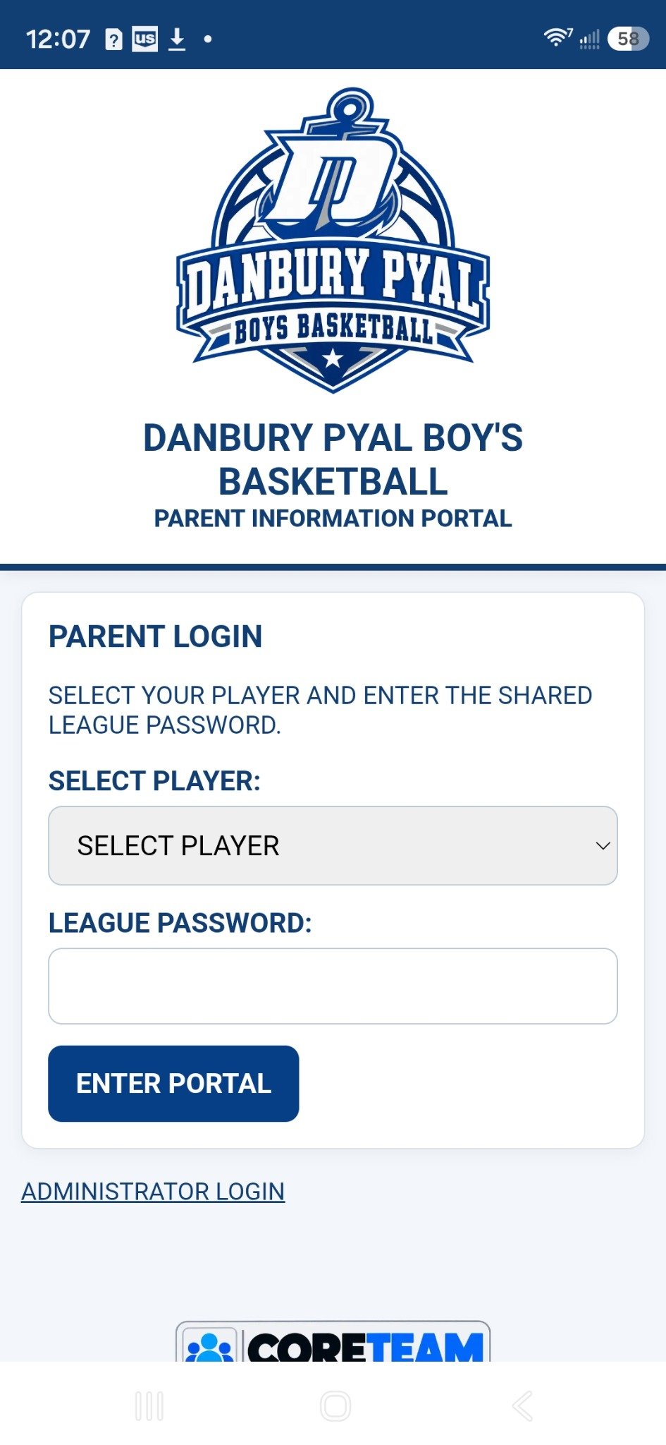 CORETEAM app screenshot